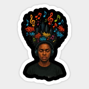 Urban Music Vibes Sticker